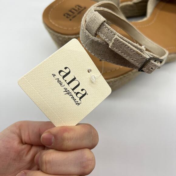 a.n.a Womens Dukes Heeled Sandals Brown Natural Size 10M - Picture 7 of 10